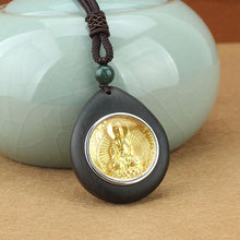 Load image into Gallery viewer, Abundance Rotating Quan Yin Thangka Necklace