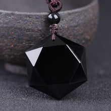 Load image into Gallery viewer, Six-Star Wealth Black Obsidian Pendant
