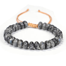 Load image into Gallery viewer, Moonstone and Labradorite Crossover Fortune Bracelet