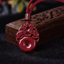 Load image into Gallery viewer, Abundance and Peace Cinnabar Pi Xiu Pendant