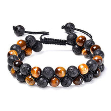 Load image into Gallery viewer, Tiger Eye and Agate Stone Wealth Bracelet