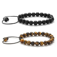 Load image into Gallery viewer, Tiger Eye and Agate Stone Wealth Bracelet