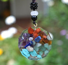 Load image into Gallery viewer, "Magic" Ancient Symbol Orgonite Chakra Pendant