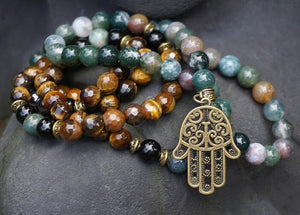 Prayer Beads with Hamsa Hand