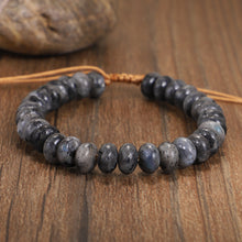 Load image into Gallery viewer, Moonstone and Labradorite Crossover Fortune Bracelet