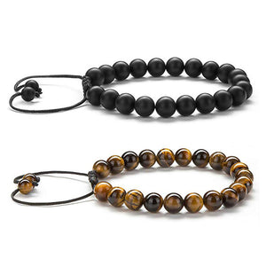 Tiger Eye and Agate Stone Wealth Bracelet