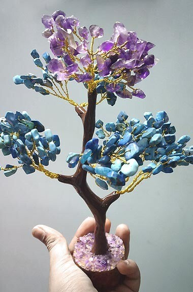 [Limited Time Only] Amethyst and Turquoise Gemstone Tree