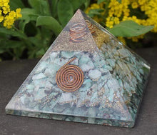 Load image into Gallery viewer, Larimar with Metatron Orgone Pyramid