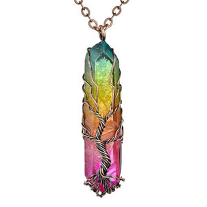 Rainbow Stone Healing Necklace